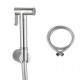 Round Chrome Brass Toilet Bidet Spray Kit with 1.2m PVC Water Hose